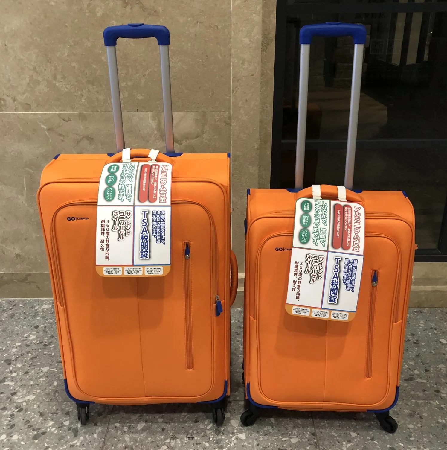 Wholesale Customized 28 Inch Orange Oxford Aluminum Alloy Trolley Soft Suitcase Bags Travel Luggage For Men Women