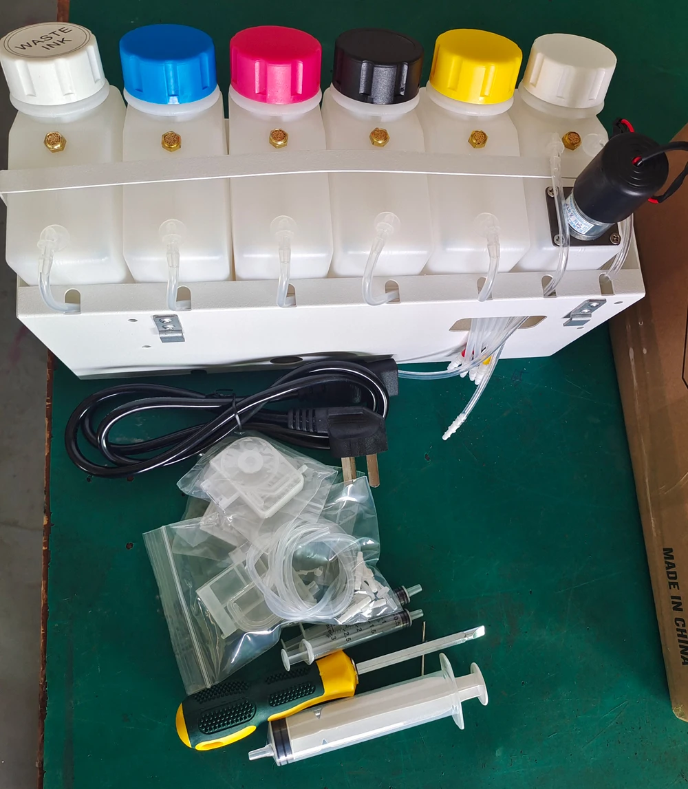 DTF ink continuous system direct to film color ink supply system for Epson L1800 L805 ET8550 dtf printer with white ink stirring