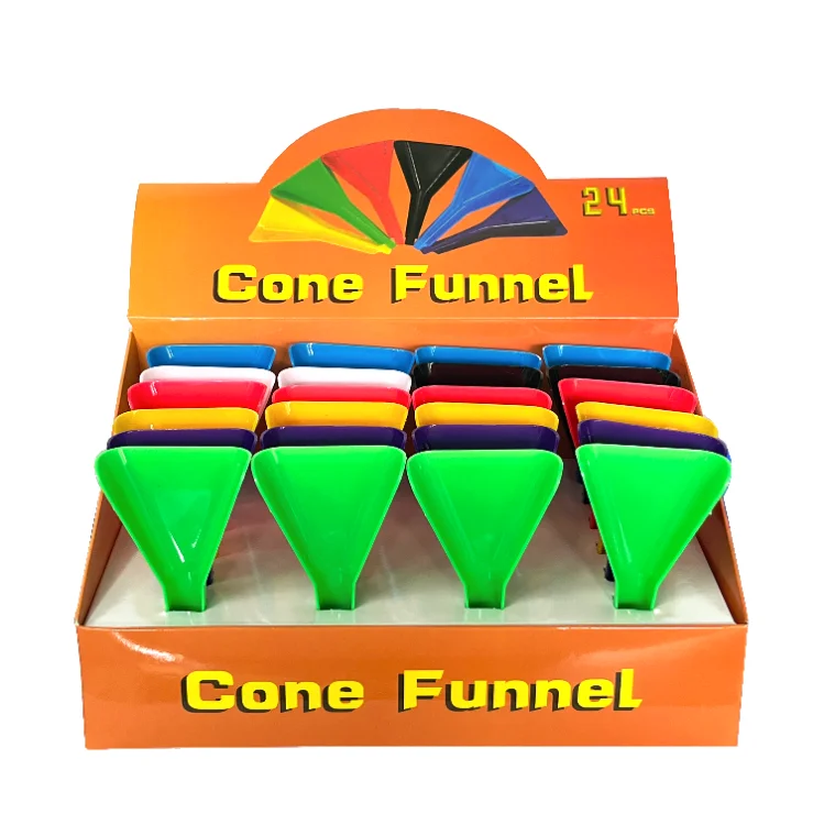 wholesale custom logo portable conical funnel cigarette accessories 110MM colored cigarette filler tobacco shovel loader