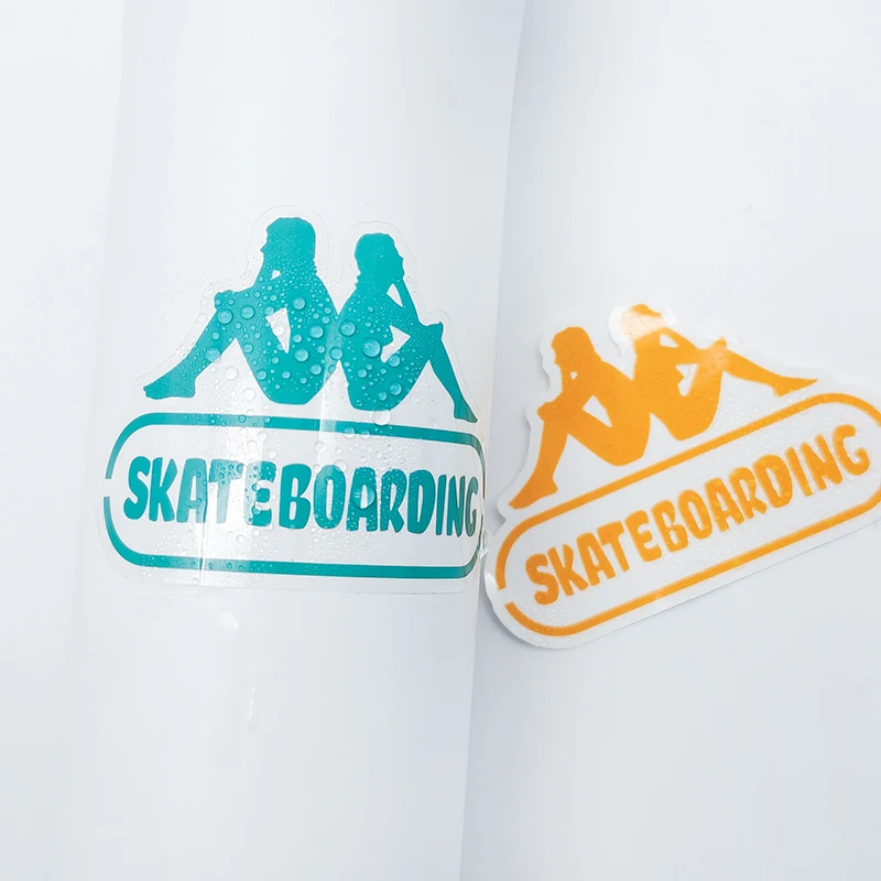 Custom Logo Printed Transparent Self Adhesive Die Cut Label Stickers for Milk Tea Drinks Cup Labels