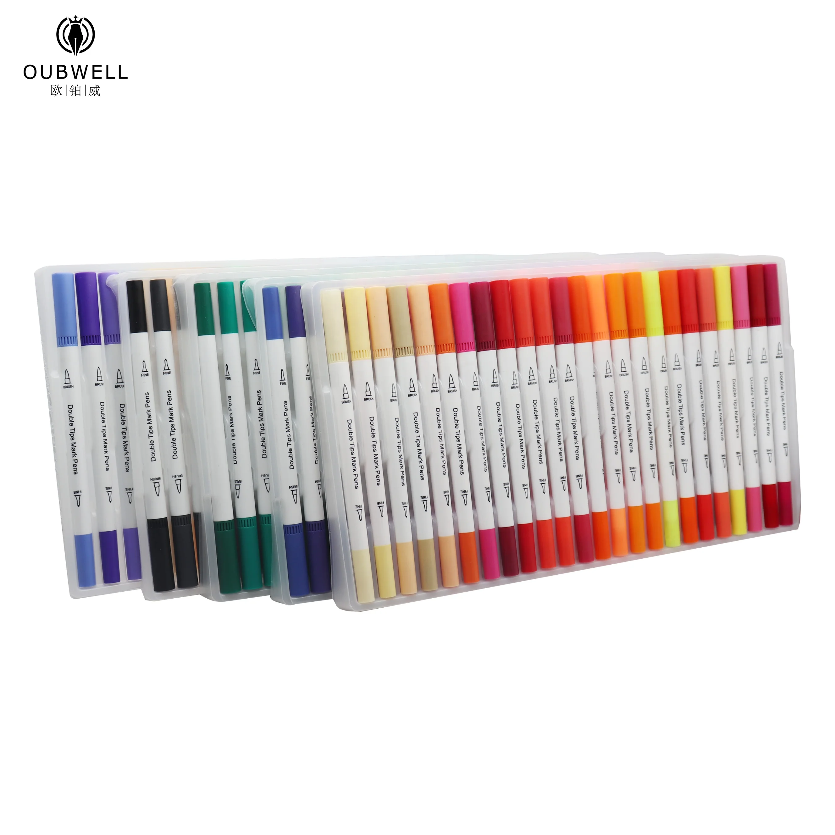 Двойной наконечник художественные маркеры двойная Кисть ручка художественная тонкая точка 72 цвета Акварельная ручка-Хайлайтер с индивидуальным логотипом