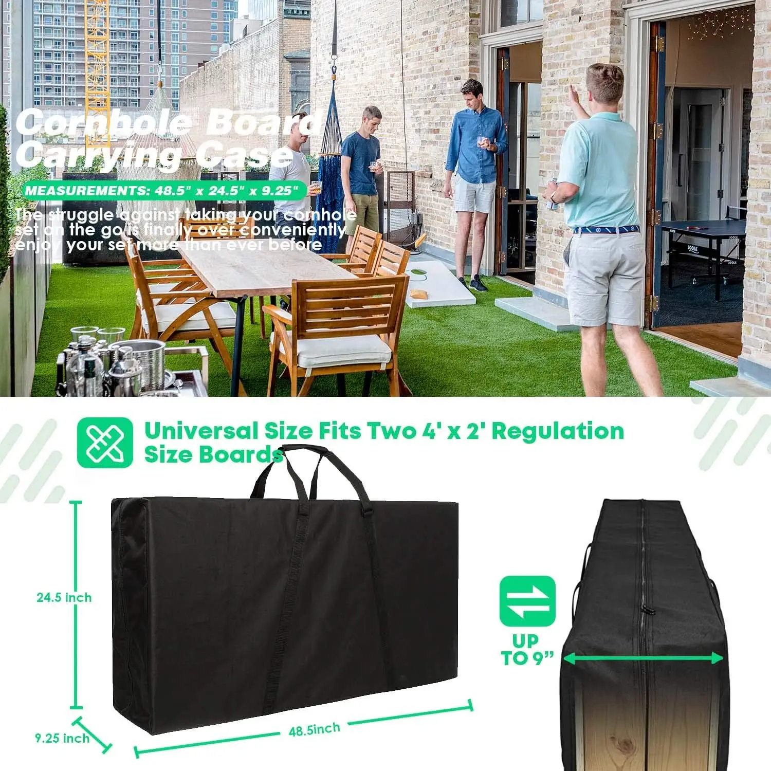 Premium Customized Cornhole Carrying Case Weatherproof Bag Bean Bag Game Carrying Bags Professional