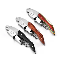 Low Price Promotion Gift Beer Bottle Opener Red Wine Corkscrew Opener With Foil Cutter