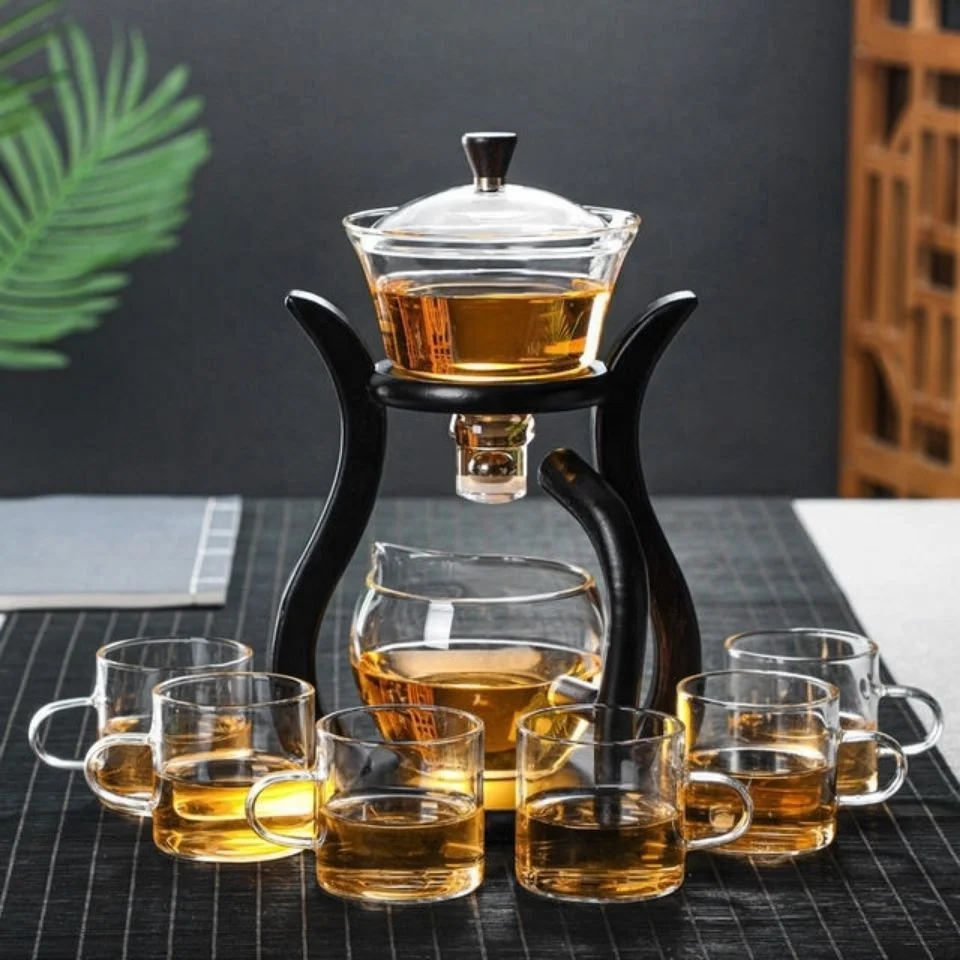 Creative Household glass teapot Lazy Semi-Automatic high borosilicate glass teapot