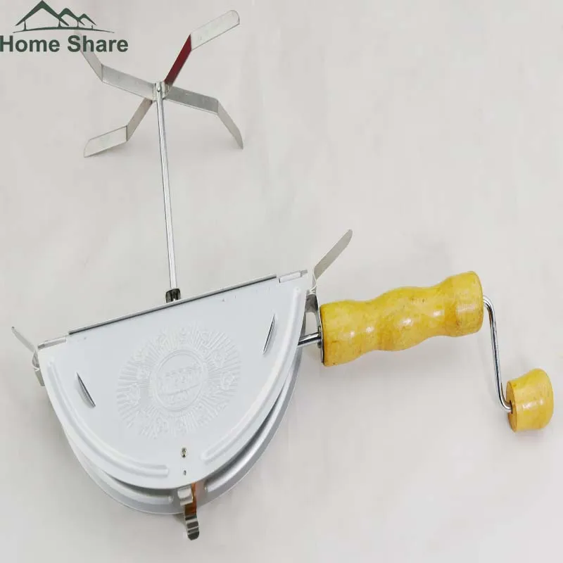 Stovetop Popcorn Maker Popcorn Popper Hand Stirring Crank Cooker Kettle Popcorn Popper Removable Lid w/Wooden Handle