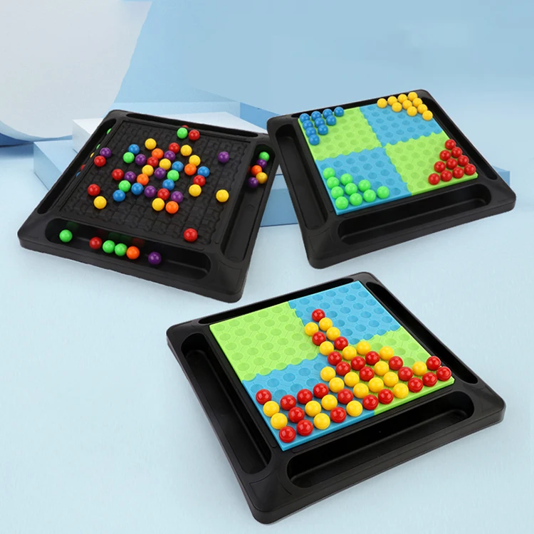 Fun Rainbow Bead Elimination Toys Three In One Entertainment Checkers  Love Elimination Interactive Board Game Other Toys