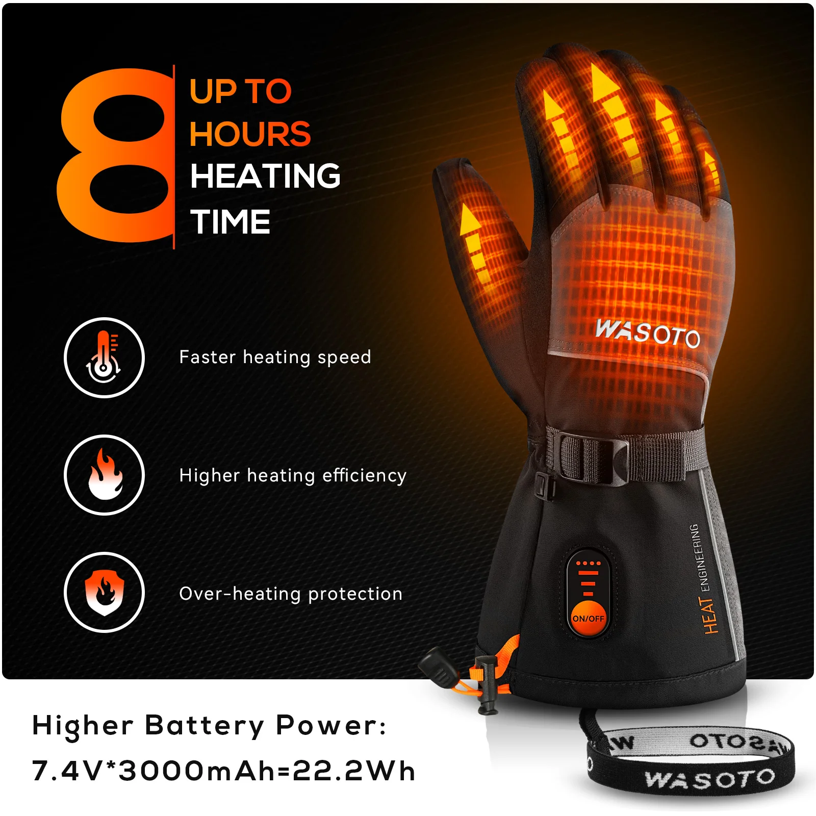 Selling Golden Supplier Good Quality Heated Motorcycle Gloves for Men Women Electric Battery Ski Riding Cycling Gloves