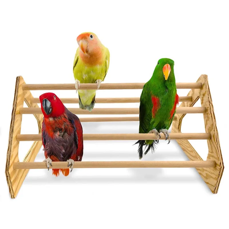 Durable Strong Wooden Jungle Roosting Bar Toys Coop Brooder Baby Chicks Chick Perch