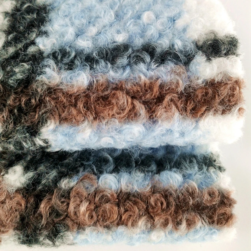 Fashion/Hot selling Screen Printing Polyester Knitted Wool Fabric for winter coats 340GSM 100%P