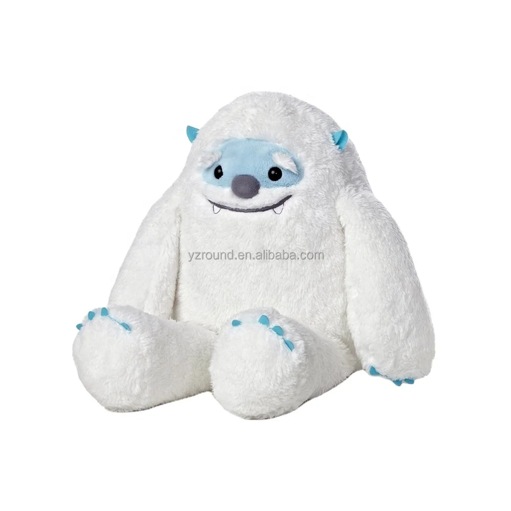 White plush fluffy stuffed sitting fancy soft YETI animal kids toy