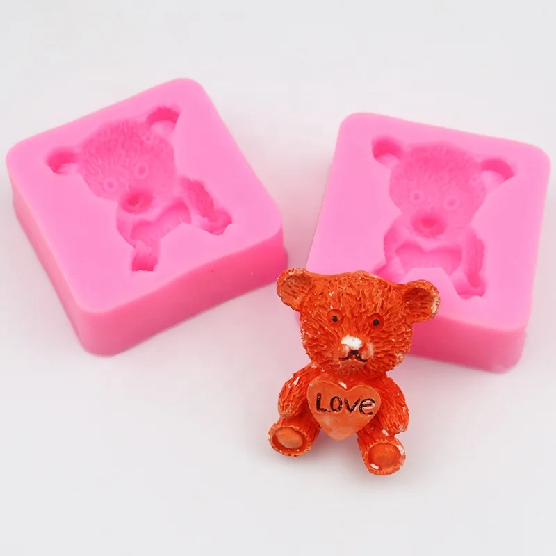 XGY-237 single bear tadi shape silicone candle mold soap mold resud epoxy resin silicone bake tool mold