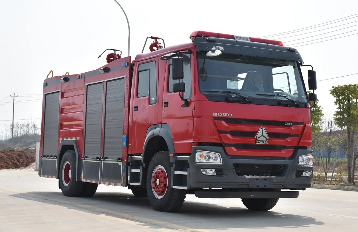 Hydraulic Ladder Lighting Rescue Spray Body Water Mist 6*4 Fire Fighting Truck