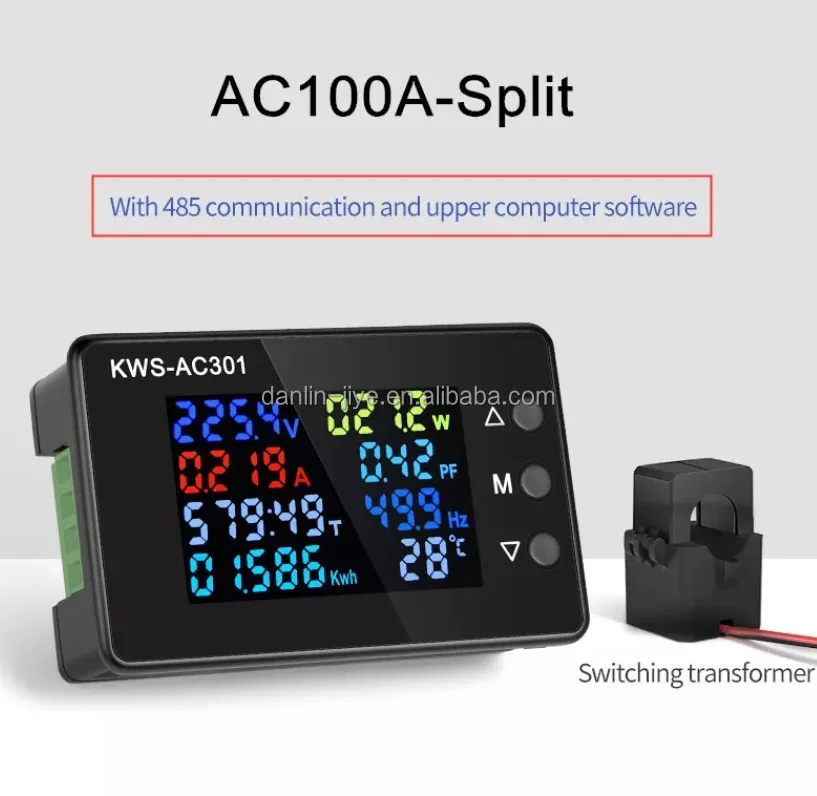 KWS-AC301 ваттметр мощность вольтметр переменного тока в 50-300V напряжение 50-60 Гц Мощность анализаторов светодиодная метр