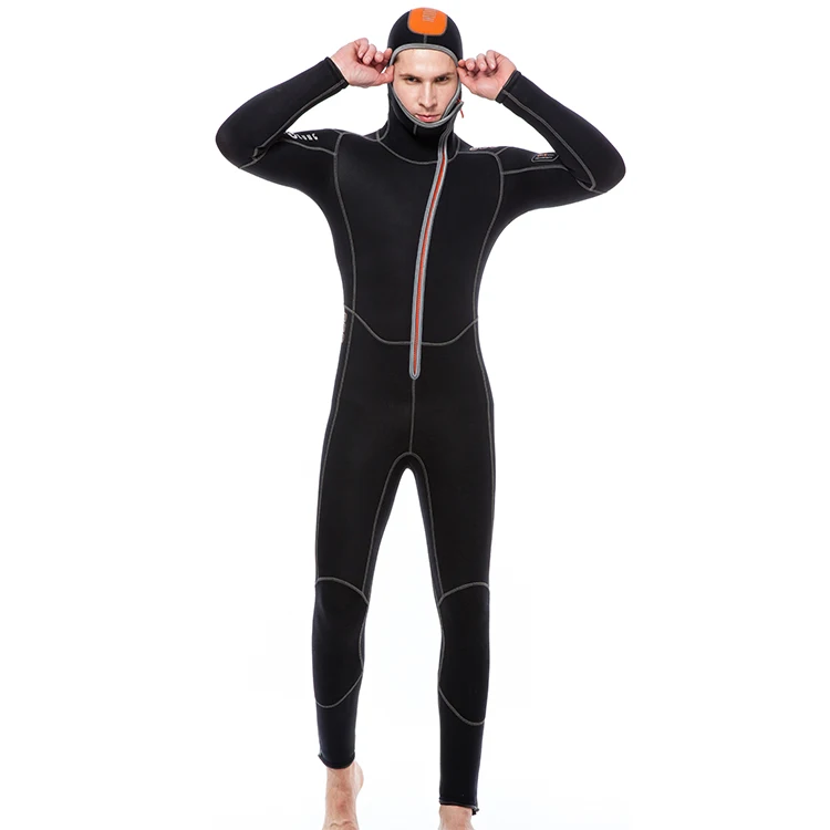 Мужской неопреновый гидрокостюм для дайвинга CR 5 мм гидрокостюмы для подводной охоты гидрокостюмы с капюшоном