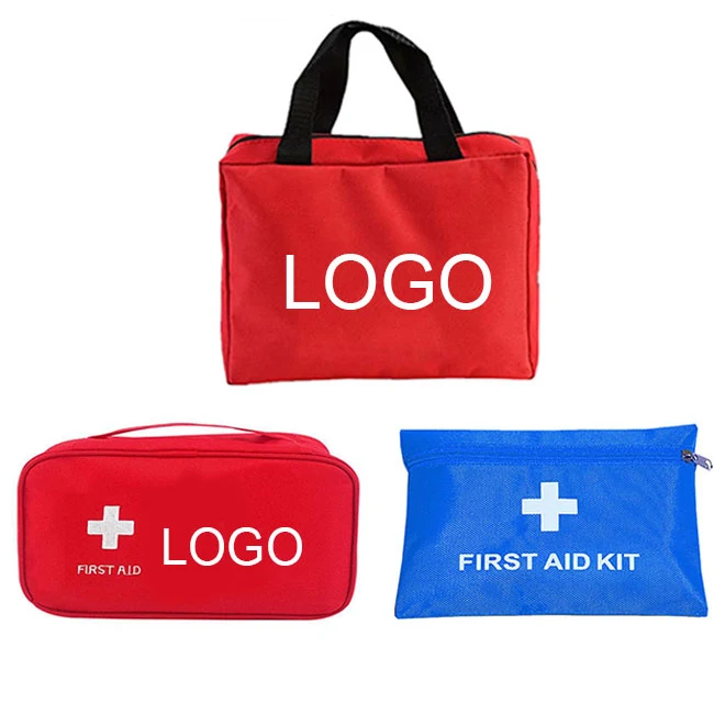 custom logo outdoor emergency survival kit bag home first aid pouch oxford sports gift bags camping zipper tool bag medical case