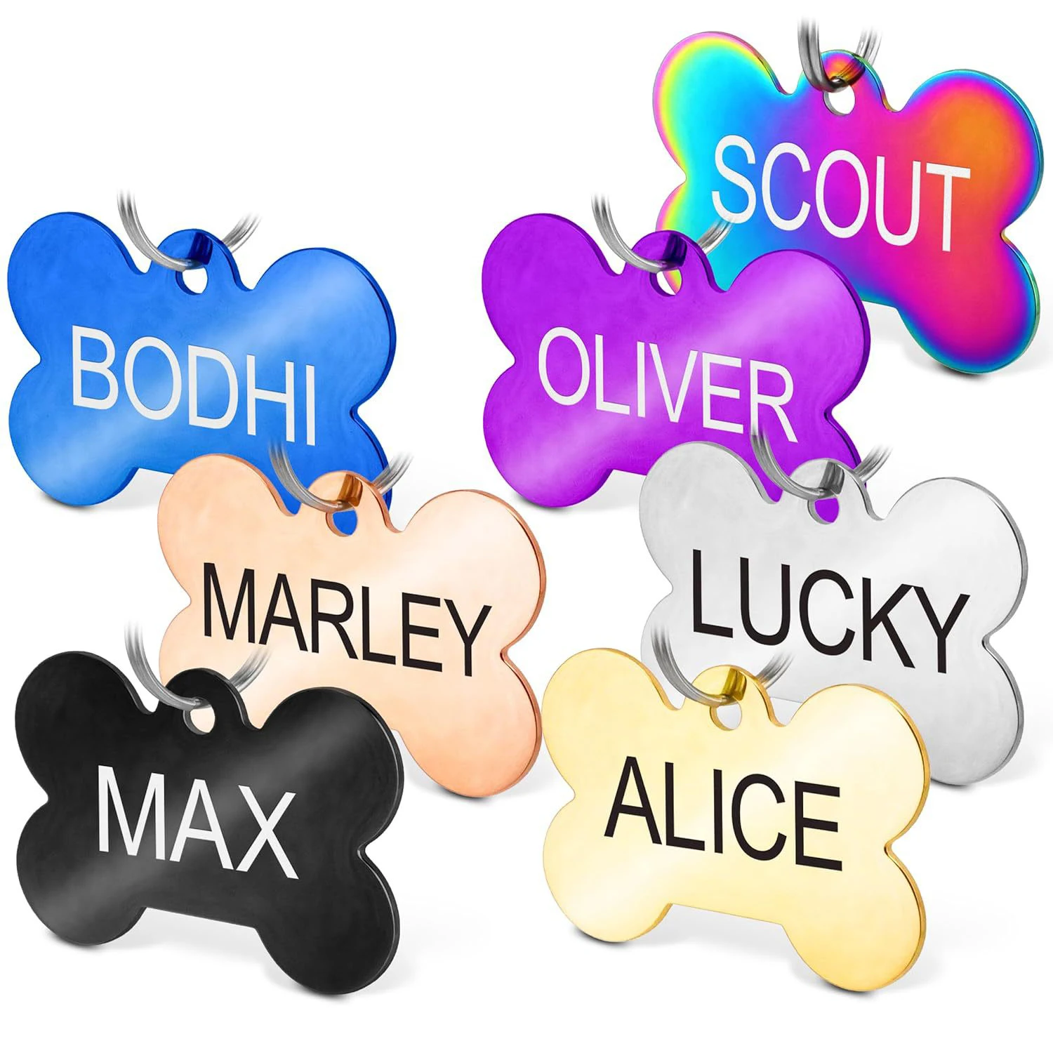 Изготовленный на заказ логотип анодированный алюминиевый фиолетовый Серебряный кулон красный металлический ручной работы изготовленный ярлык собаки