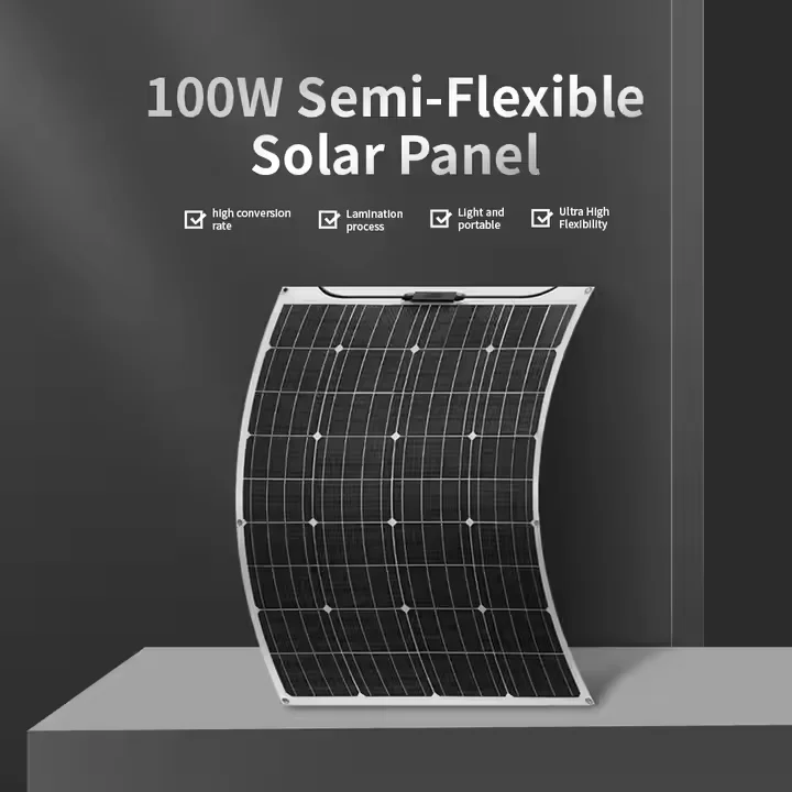 200W 20V Premium Monocrystalline Silicon Solar Panel Flexible Premium Solar Panels for Outdoor RV Motorhome Marine Use