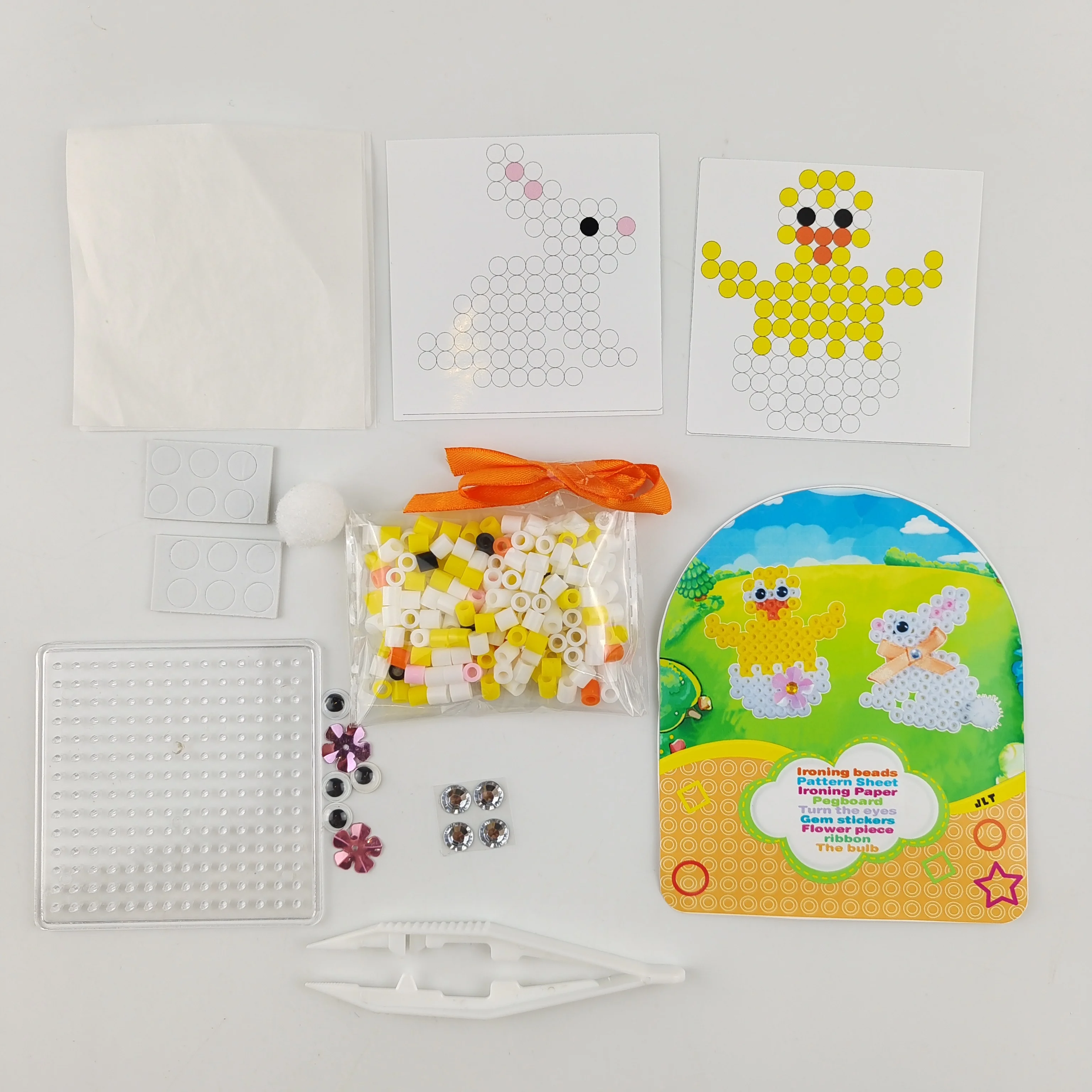 Customization Wholesale DIY Learning Bead Easter Chick  Bunny  Spell Melty Beads Kit