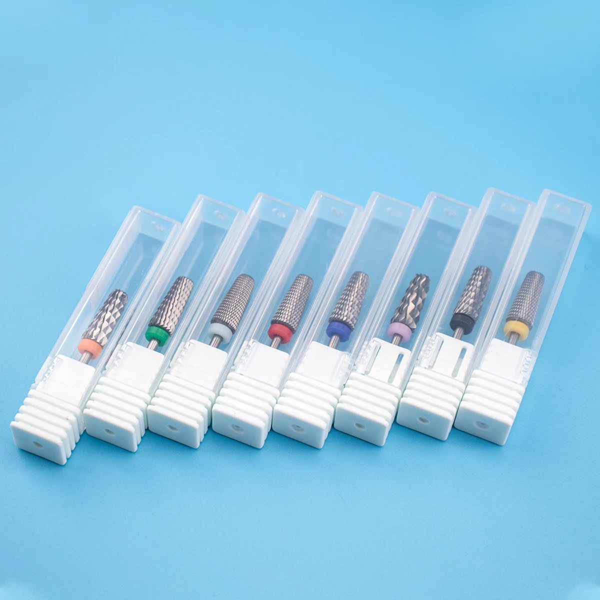 Misbeauty High quality Rose Gold Coating Tungsten Carbide Nail Drill Bits Carbide nail Drill Bits with Prevent dust from flying