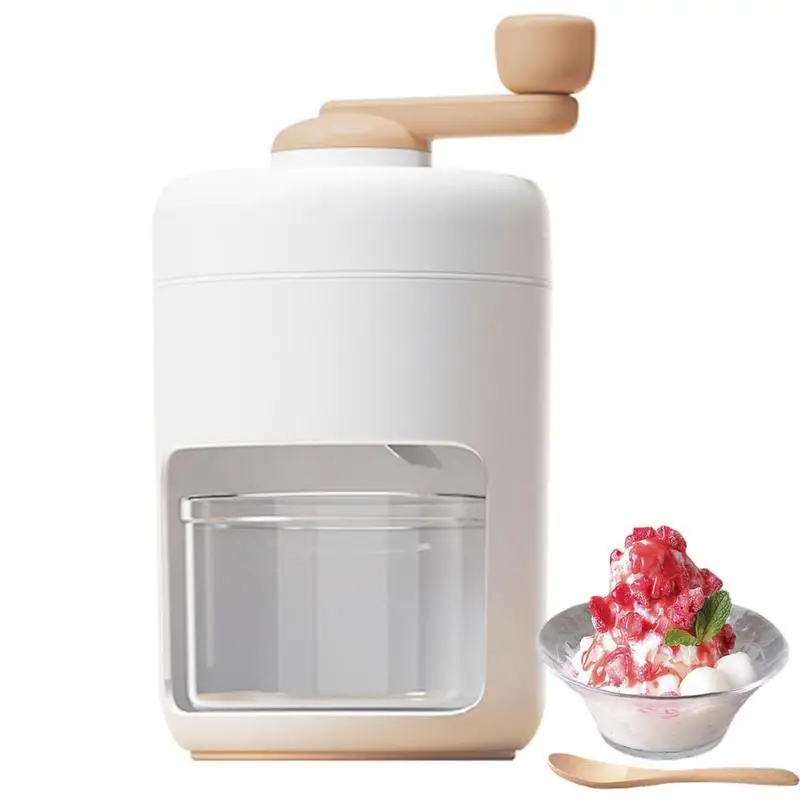 Shaved Ice Machine Manual Snow Cone Machine Portable Ice Crusher  Machine Free Ice Cube Tray Kitchen Tool