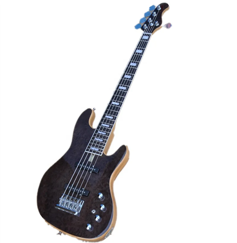 Бренд Firehawk 5 струн электрическая бас-гитара изготовленная на заказ с хромированной фурнитурой Базовая