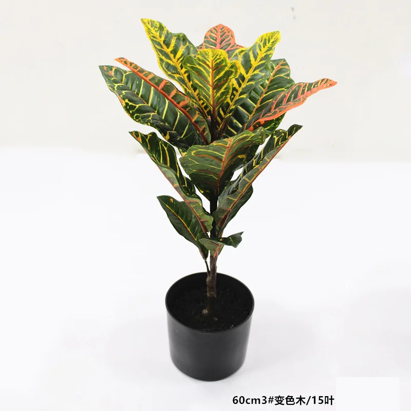 Best quality tropical plant artificial croton tree  small bonsai plants for home decor