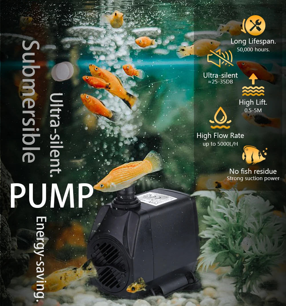 Mini Aquarium Submersible pond electrical centrifugal AC aquarium water pump for fish tank