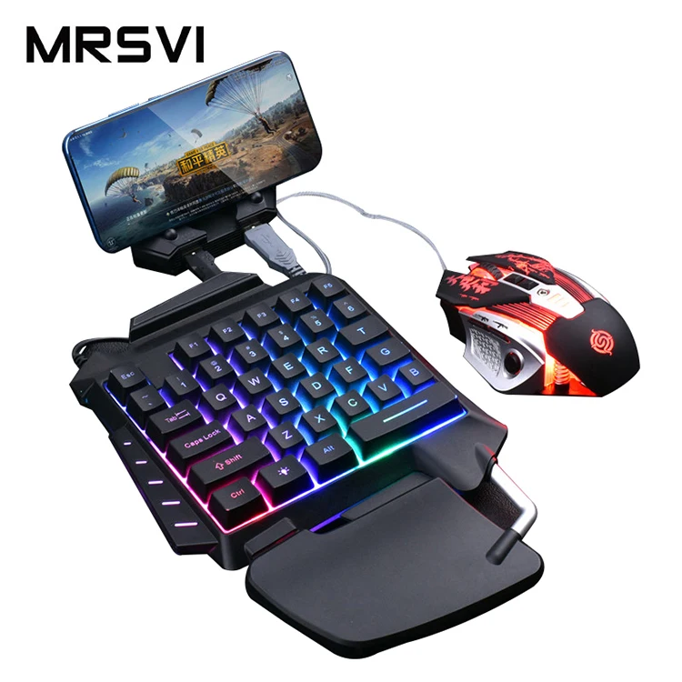  The Latest Comfortable Colorful Backlight Portable Mechanical Single handed Game Keyboard