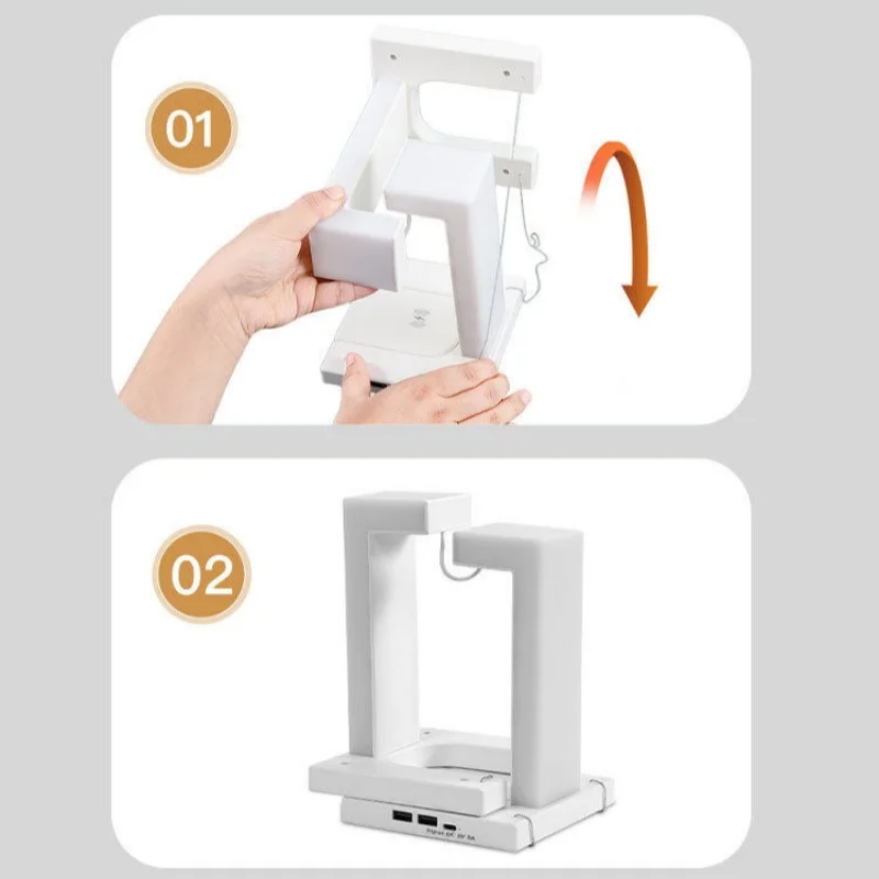 Levitating Anti-Gravity Mobile Phone Wireless Charging Led Night Light Floating Table Lamp For Bedroom Study