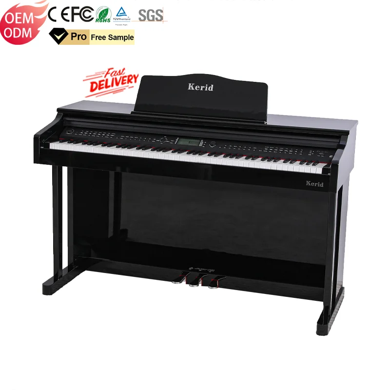 KERID China Musical Instrument 88 Keys Piano Keyboard Heavy Hammer Professional Grade Home Intelligent Digital Electric Piano
