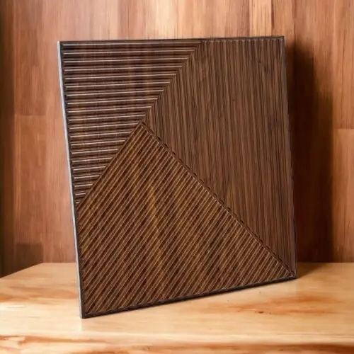 Деревянные альтернативные панели из ПВХ рифленые стеновые декоративные 3d для