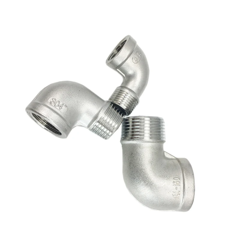stainless steel pipe fittings ss304 ss316 male/ female 90 degree street elbow for home decoration