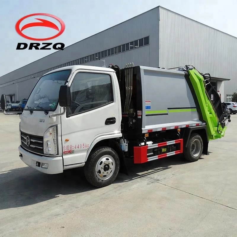 5 Tons 4X2 Small Rear Loading foton garbage trucks Compactor Garbage Truck