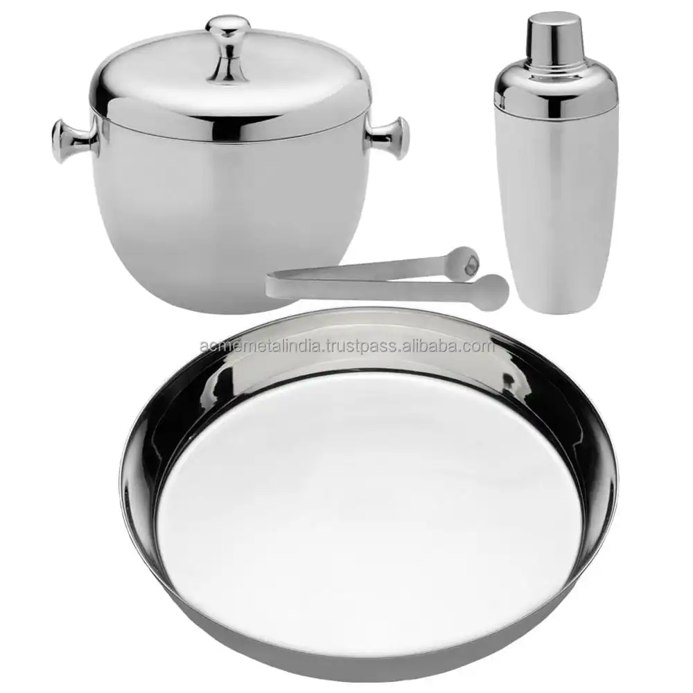 Bar Set Copper Plated Best Ice Bucket Trending Design Wine And Cocktail Shaker Rose Gold Bar With Premium Quality