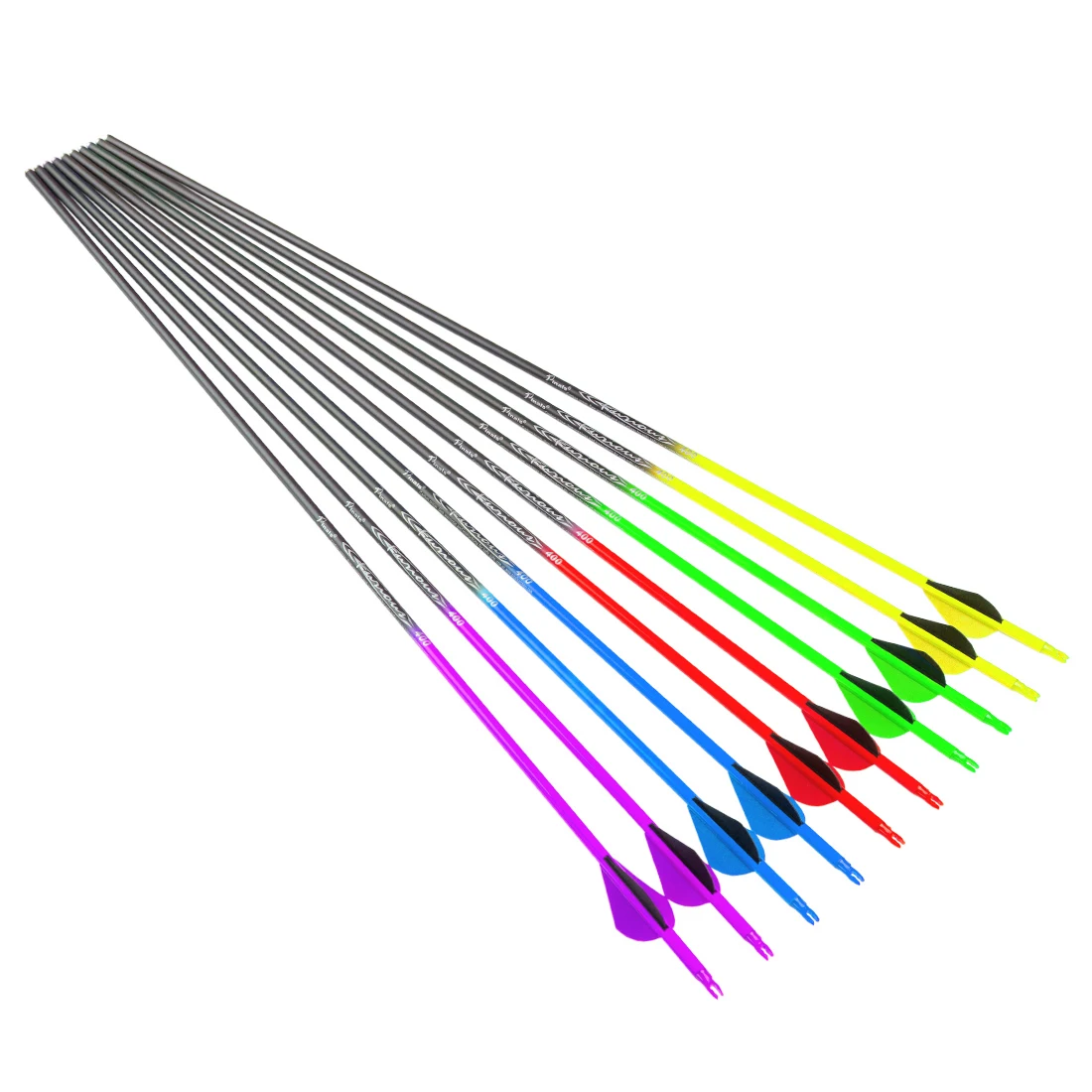 Pinals Arrows for Bow Hunting Pure Carbon Shaft Aluminum Inserts 300 400 500 600 Spine Compound Recurve Bows Arrow