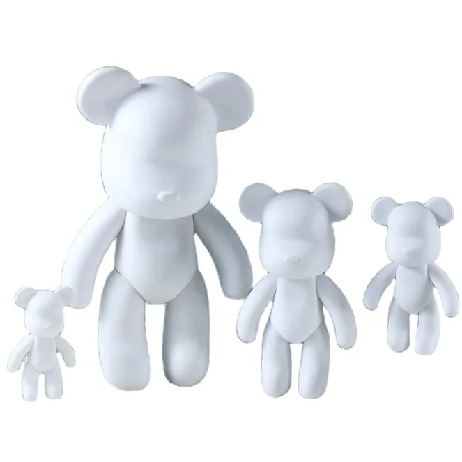 17/23/34/56CM different sizes DIY Fluid Violence Bear Resin Crafts