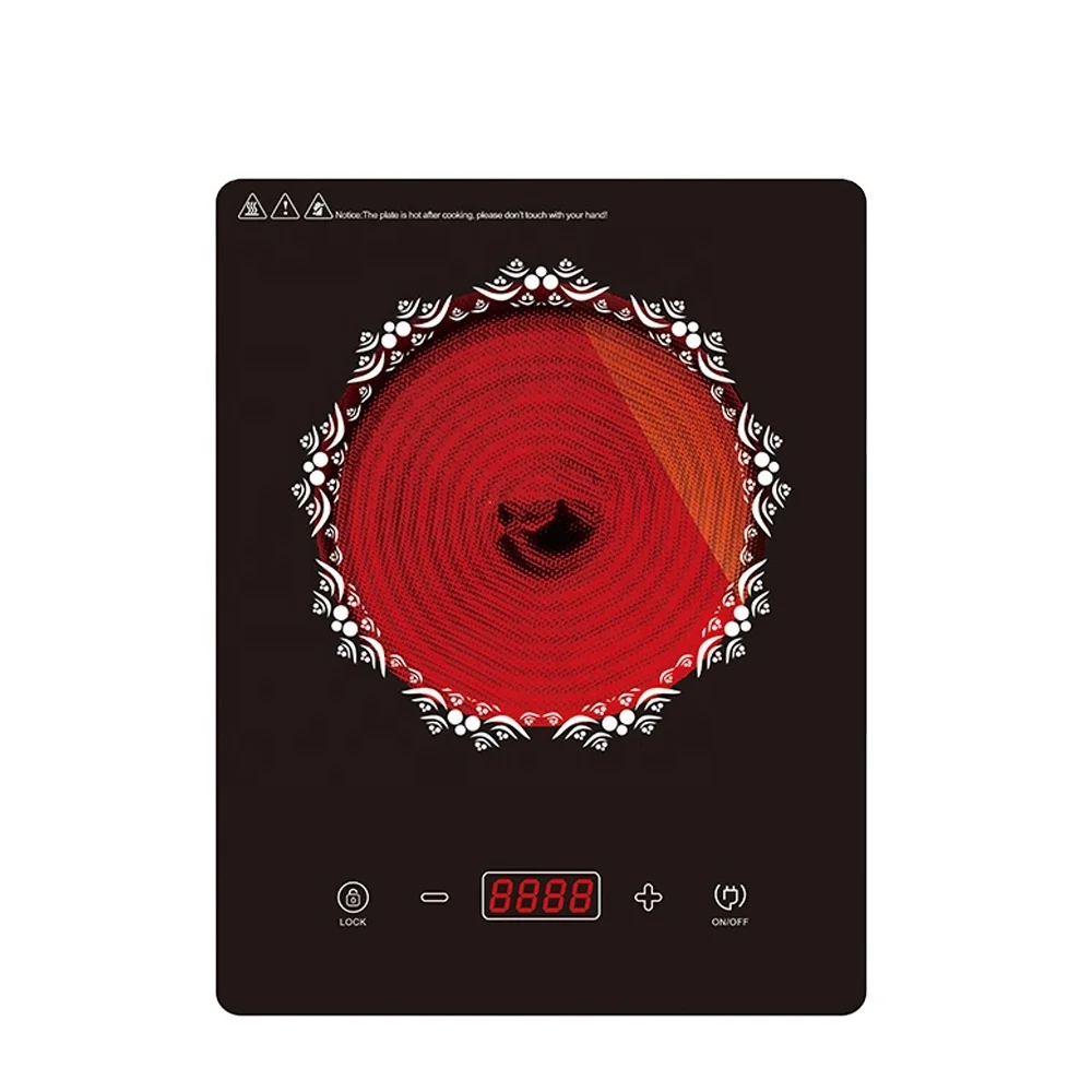 Индукционная нагревательная 2000 ватт полированная Одиночная индукционная плита