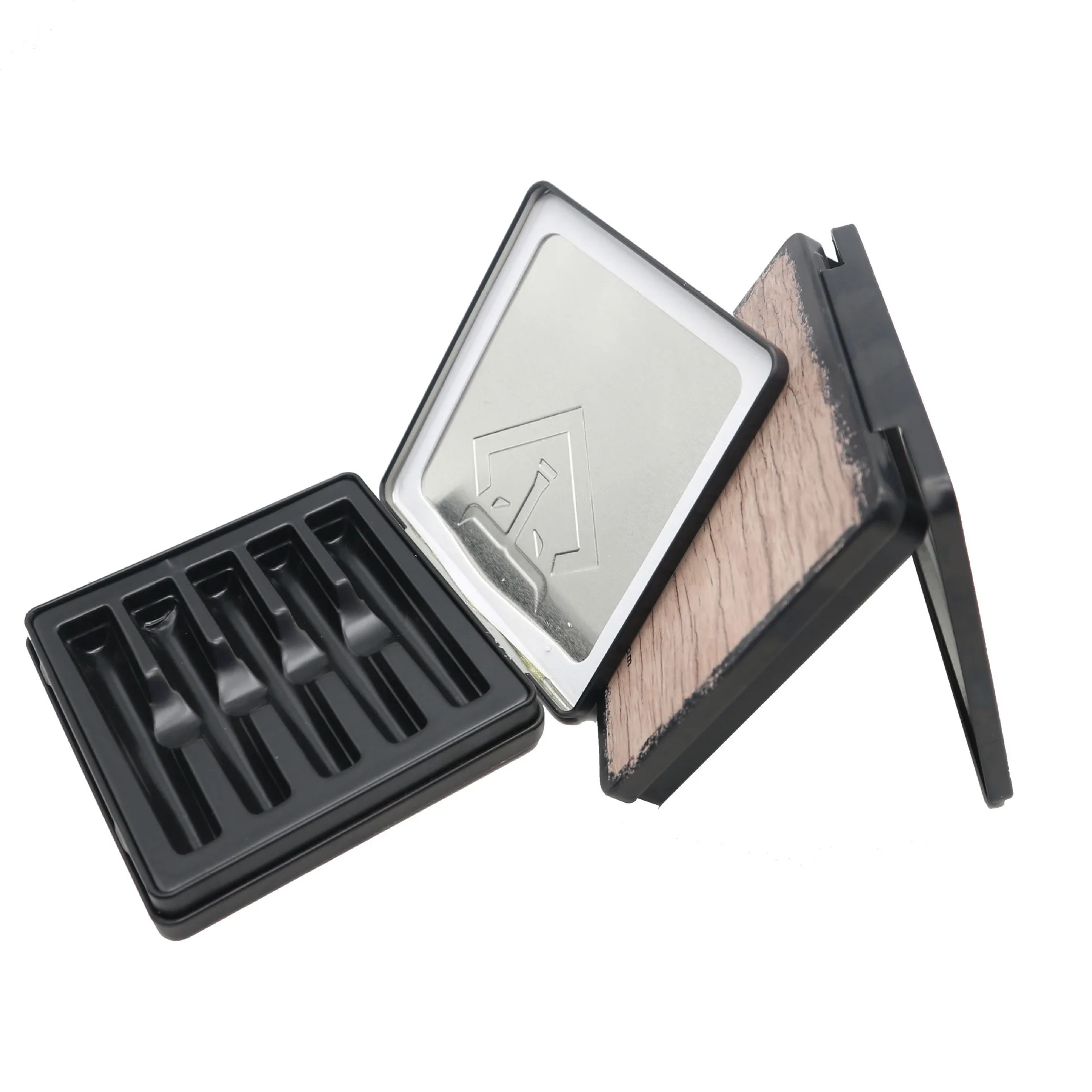 Customized Square Hinge Lid Metal Storage Box Tobacco Tin