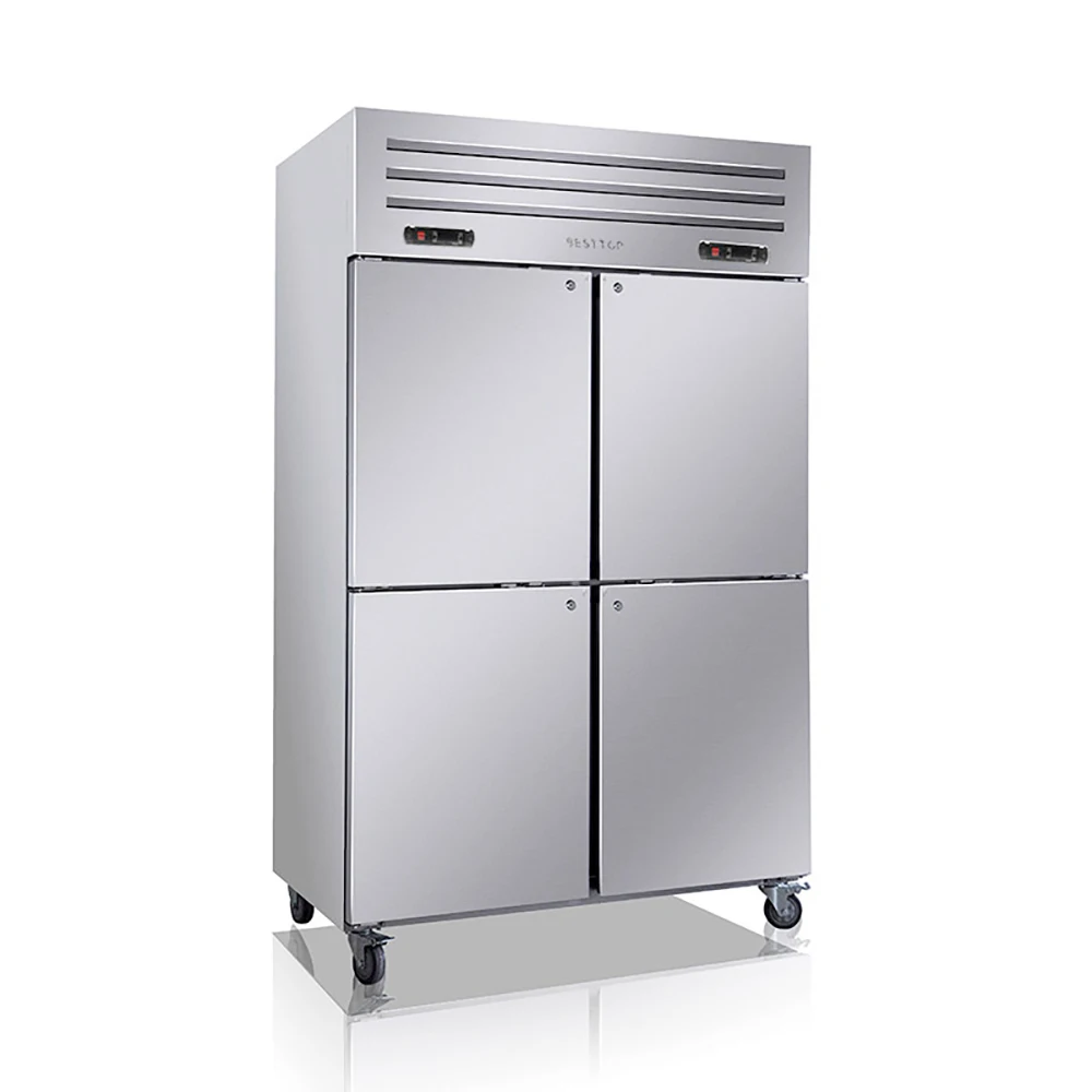 Commercial Kitchen Display Refrigeration Equipment Quick Freezing Vertical Glass Door Freezer