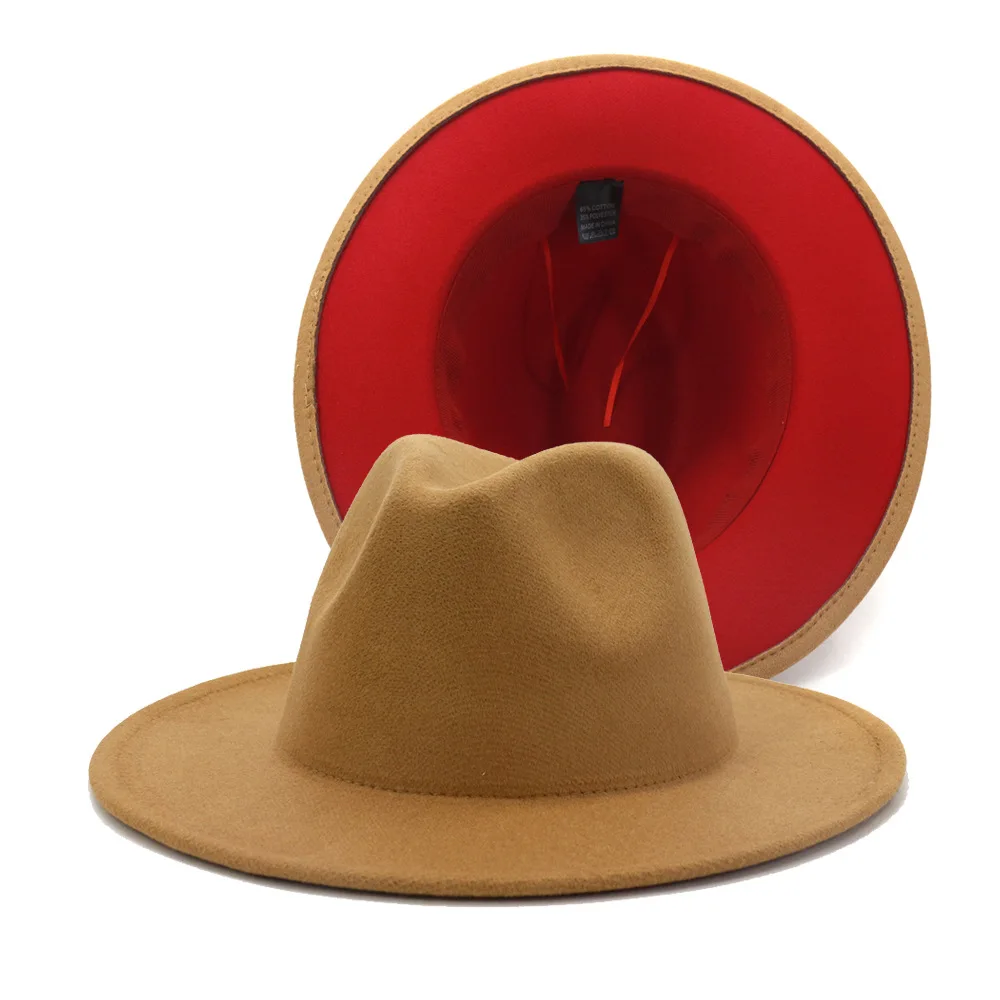 Fashion Dress Polyester Cotton Colored cowboy hats Fedora Hat jazzy hats for Women Men