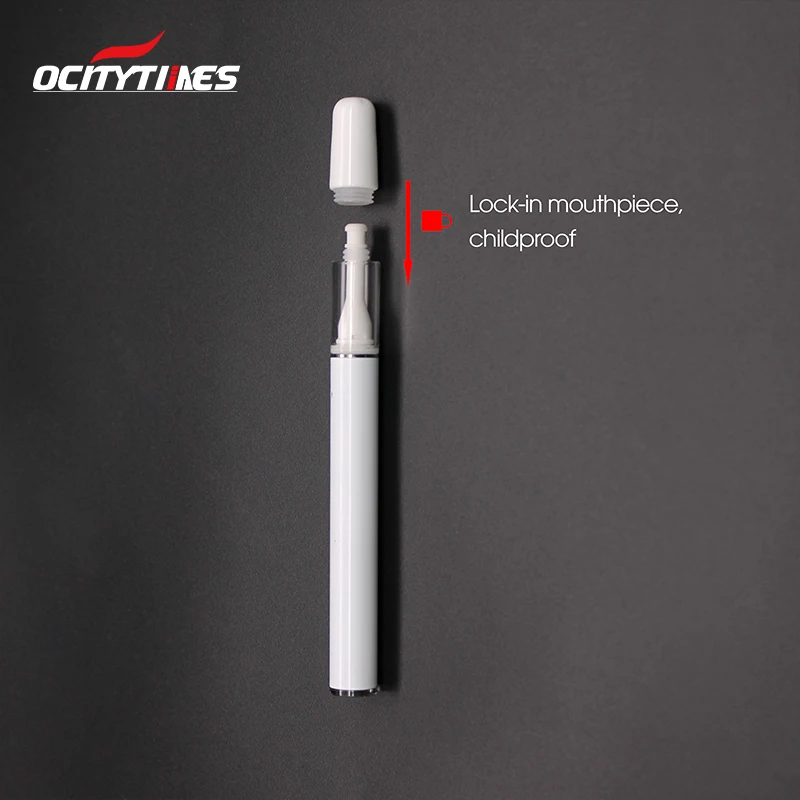 
Lock-in childproof mouthpiece electronic cigarette empty 1.0ml cbd vape pen e cig 