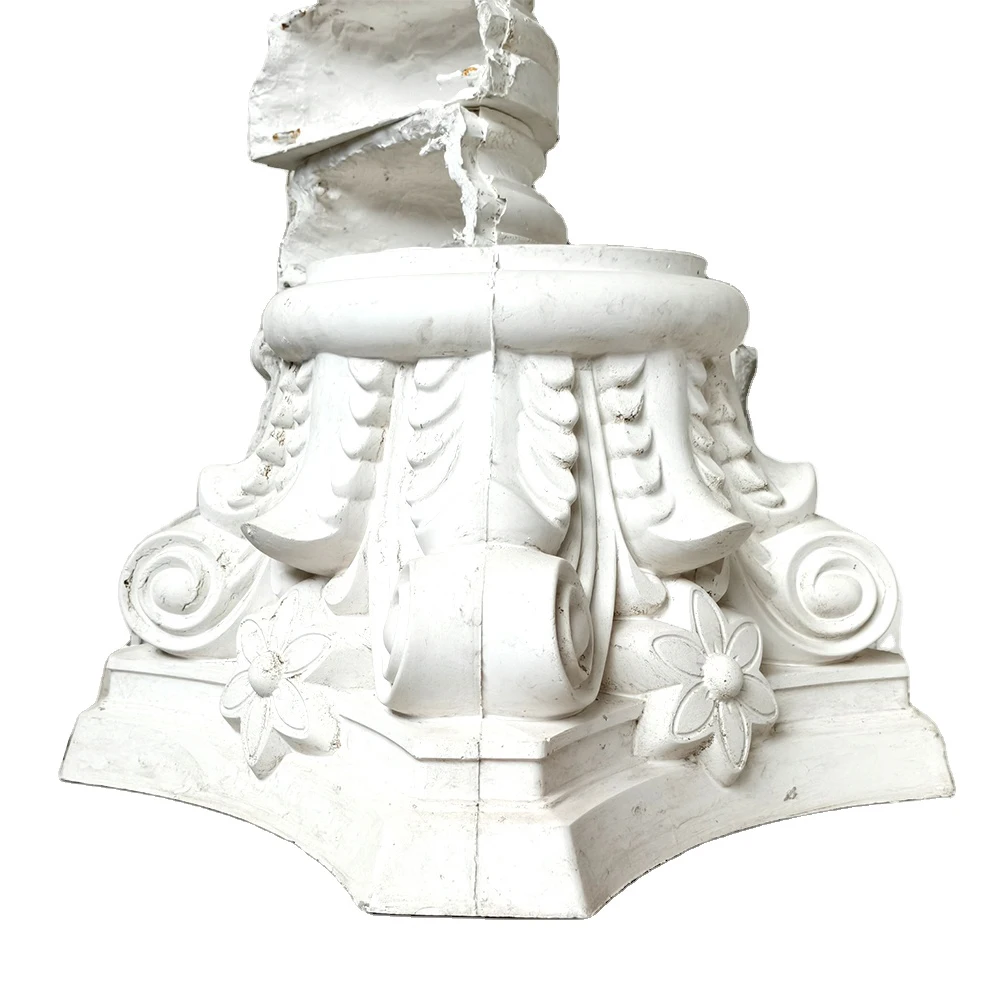 Relief Classic Golden Gypsum Powder Plaster Ceiling Design GRG Wall Decoration Modeling For Office Building