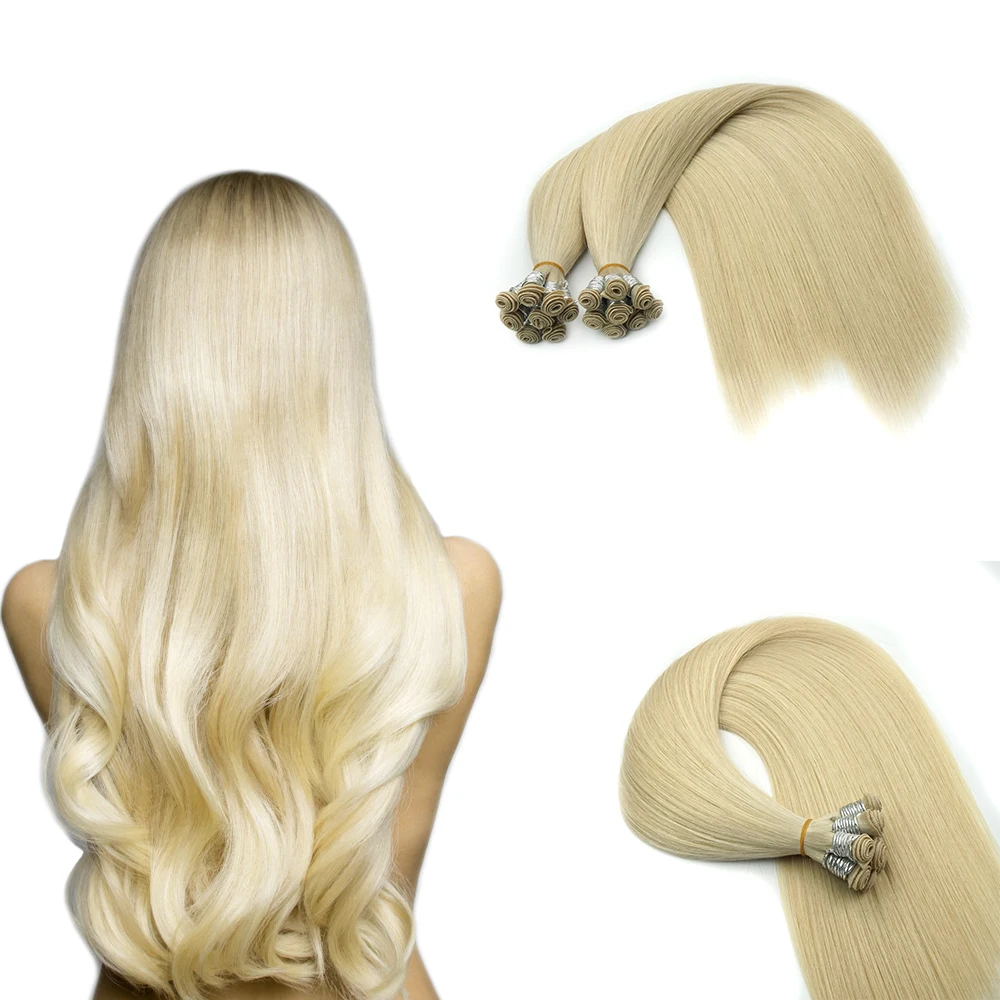 100% Russian human hair extension cuticle aligned double drawn ethically sourced single donor custom packaging invisible Tape in