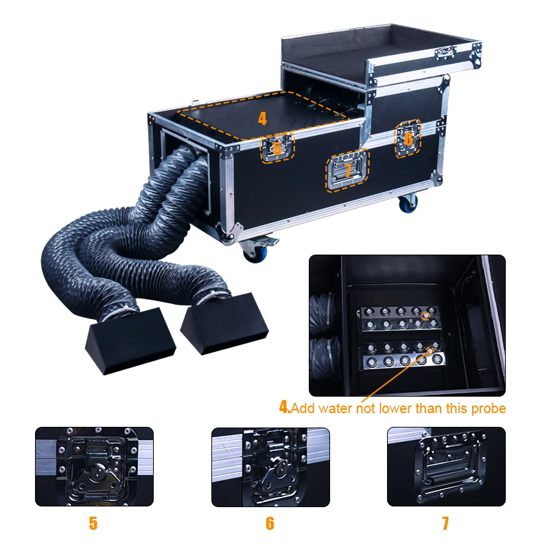 Wedding 3000w Low Lying Fog Machine Water Based Dual Output Hazer Dry Ice Smoke Machine Low Fog Machine 3000w 6000w