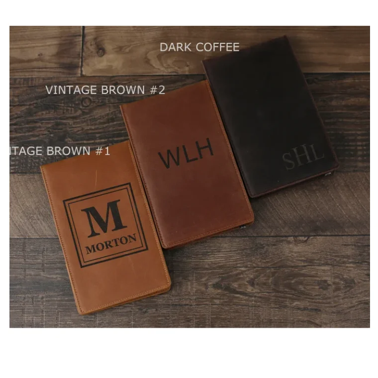 Golf book holder Leather yardage book cover golf scorecard holder  Leather Golf Yardage Book Holder