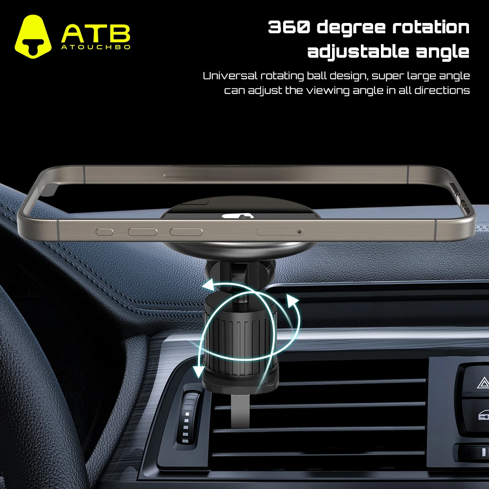 ATB Universal ABS Portable Strong Magnetic Mobile Phone Stand Car Mount Air Vent Phone Holder
