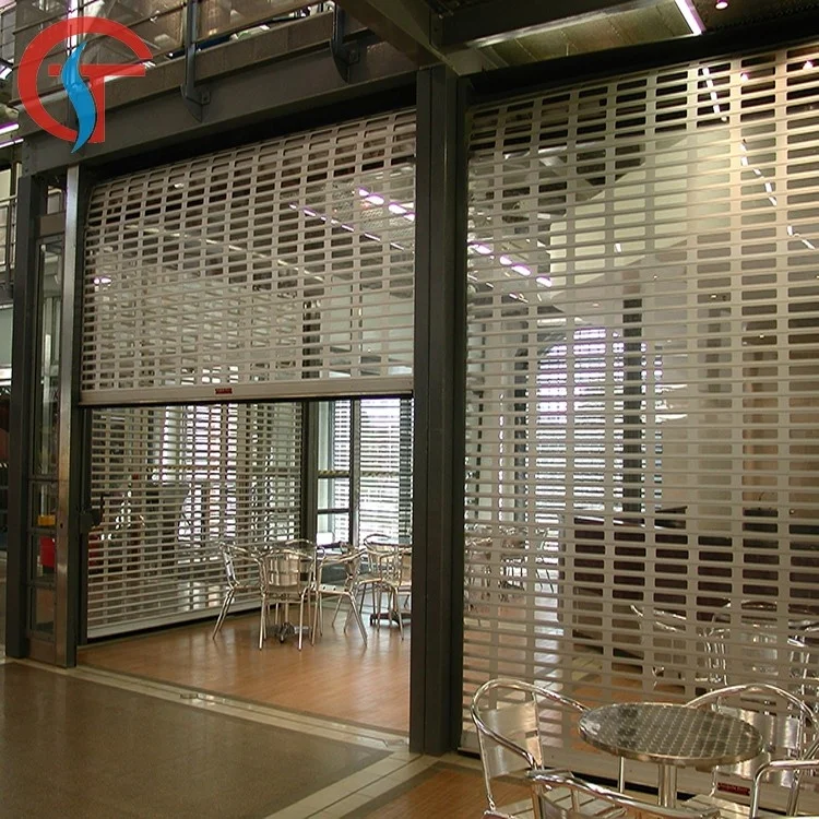 Security Grill Rolling Shutters for Mall Stainless Steel Industrial Iron Pipe Gate Design Security Doors Anti-theft Automatic