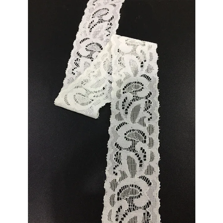 3,5 см простой дизайн декоративная белая дешевая эластичная кружевная отделка для бусин 1,4 дюймов