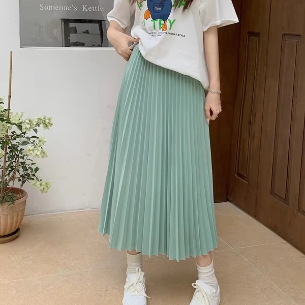 D&M Custom wholesale Factory Girl Skirt Women Summer Spring Autumn Mesh Tulle Skirts Elastic High Waist A Line Long Skirts