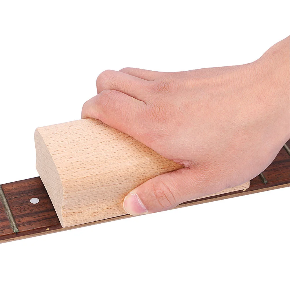 Guitar Fingerboard Arc Grinding Block Solid Hard Wood Radius Sanding Polished Block Guitar Repair DIY Tool Eight sizes available